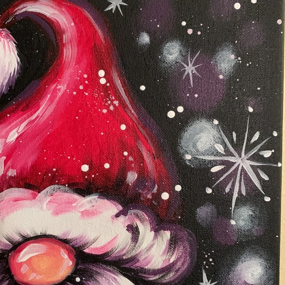 SALE!! Santa holiday gnome painting #2 handmade - Picture 4 of 10